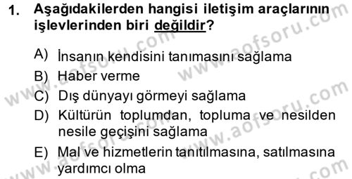 İletişim Ortamları Tasarımı Dersi 2013 - 2014 Yılı (Vize) Ara Sınav Soruları 1. Soru