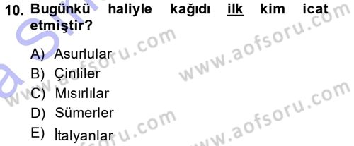 İletişim Ortamları Tasarımı Dersi 2013 - 2014 Yılı (Vize) Ara Sınav Soruları 10. Soru