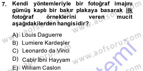 İletişim Ortamları Tasarımı Dersi 2013 - 2014 Yılı (Vize) Ara Sınav Soruları 7. Soru