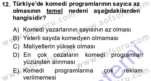 İletişim Ortamları Tasarımı Dersi 2013 - 2014 Yılı (Final) Dönem Sonu Sınav Soruları 12. Soru
