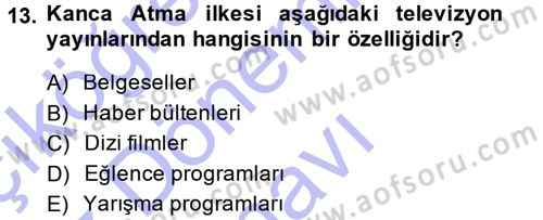 İletişim Ortamları Tasarımı Dersi 2013 - 2014 Yılı (Final) Dönem Sonu Sınav Soruları 13. Soru