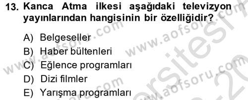 İletişim Ortamları Tasarımı Dersi 2013 - 2014 Yılı Tek Ders Sınav Soruları 13. Soru
