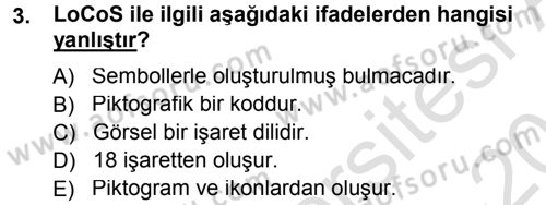 İletişim Ortamları Tasarımı Dersi 2013 - 2014 Yılı Tek Ders Sınav Soruları 3. Soru