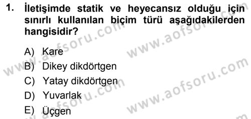 İletişim Ortamları Tasarımı Dersi 2014 - 2015 Yılı (Vize) Ara Sınav Soruları 1. Soru
