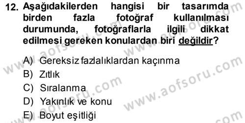 İletişim Ortamları Tasarımı Dersi 2014 - 2015 Yılı (Vize) Ara Sınav Soruları 12. Soru