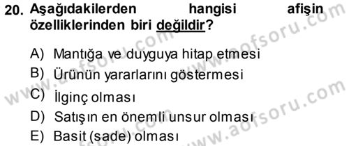 İletişim Ortamları Tasarımı Dersi 2014 - 2015 Yılı (Vize) Ara Sınav Soruları 20. Soru