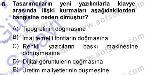 İletişim Ortamları Tasarımı Dersi 2014 - 2015 Yılı (Vize) Ara Sınav Soruları 8. Soru