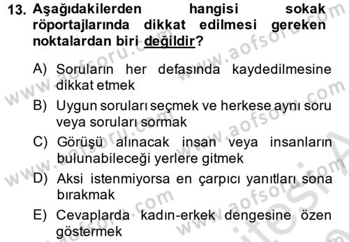 İletişim Ortamları Tasarımı Dersi 2014 - 2015 Yılı Tek Ders Sınav Soruları 13. Soru