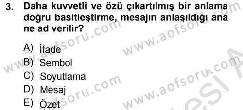 İletişim Ortamları Tasarımı Dersi 2014 - 2015 Yılı Tek Ders Sınav Soruları 3. Soru