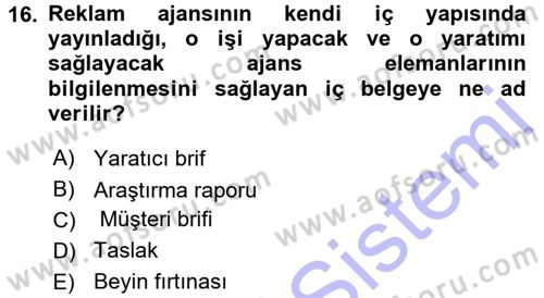 İletişim Ortamları Tasarımı Dersi 2015 - 2016 Yılı (Final) Dönem Sonu Sınav Soruları 16. Soru