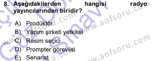 İletişim Ortamları Tasarımı Dersi 2015 - 2016 Yılı (Final) Dönem Sonu Sınav Soruları 8. Soru
