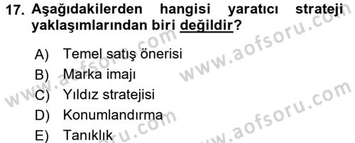 İletişim Ortamları Tasarımı Dersi 2015 - 2016 Yılı Tek Ders Sınav Soruları 17. Soru