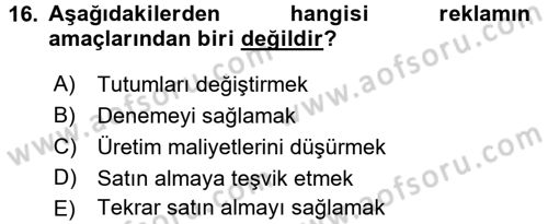 İletişim Ortamları Tasarımı Dersi 2016 - 2017 Yılı 3 Ders Sınav Soruları 16. Soru