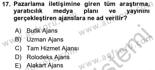 İletişim Ortamları Tasarımı Dersi 2016 - 2017 Yılı 3 Ders Sınav Soruları 17. Soru