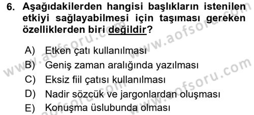 İletişim Ortamları Tasarımı Dersi 2016 - 2017 Yılı 3 Ders Sınav Soruları 6. Soru