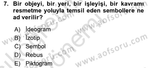 İletişim Ortamları Tasarımı Dersi 2016 - 2017 Yılı (Vize) Ara Sınav Soruları 7. Soru