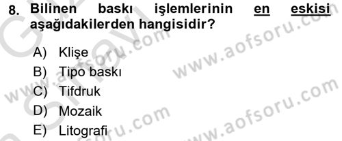 İletişim Ortamları Tasarımı Dersi 2016 - 2017 Yılı (Vize) Ara Sınav Soruları 8. Soru