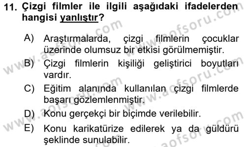 İletişim Ortamları Tasarımı Dersi 2016 - 2017 Yılı (Final) Dönem Sonu Sınav Soruları 11. Soru