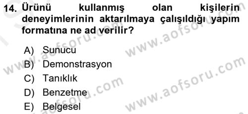 İletişim Ortamları Tasarımı Dersi 2016 - 2017 Yılı (Final) Dönem Sonu Sınav Soruları 14. Soru