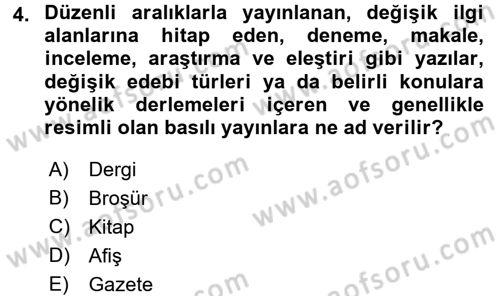 İletişim Ortamları Tasarımı Dersi 2016 - 2017 Yılı (Final) Dönem Sonu Sınav Soruları 4. Soru