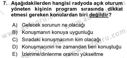 İletişim Ortamları Tasarımı Dersi 2016 - 2017 Yılı (Final) Dönem Sonu Sınav Soruları 7. Soru