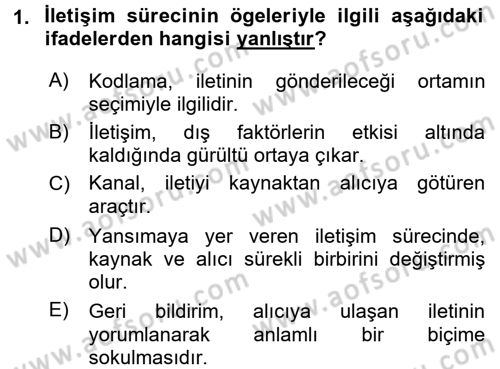 İletişim Ortamları Tasarımı Dersi 2017 - 2018 Yılı 3 Ders Sınav Soruları 1. Soru