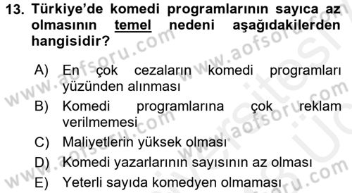 İletişim Ortamları Tasarımı Dersi 2017 - 2018 Yılı 3 Ders Sınav Soruları 13. Soru