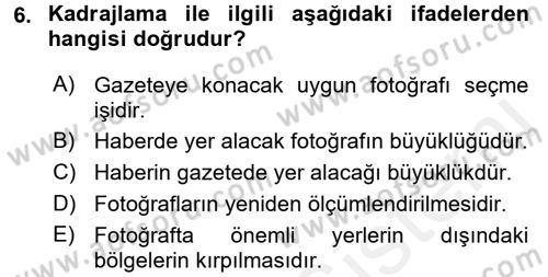 İletişim Ortamları Tasarımı Dersi 2017 - 2018 Yılı 3 Ders Sınav Soruları 6. Soru
