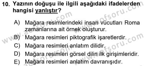 İletişim Ortamları Tasarımı Dersi 2017 - 2018 Yılı (Vize) Ara Sınav Soruları 10. Soru