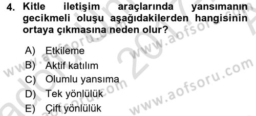 İletişim Ortamları Tasarımı Dersi 2017 - 2018 Yılı (Vize) Ara Sınav Soruları 4. Soru
