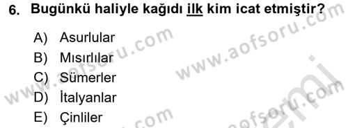 İletişim Ortamları Tasarımı Dersi 2017 - 2018 Yılı (Vize) Ara Sınav Soruları 6. Soru