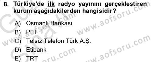 İletişim Ortamları Tasarımı Dersi 2017 - 2018 Yılı (Vize) Ara Sınav Soruları 8. Soru