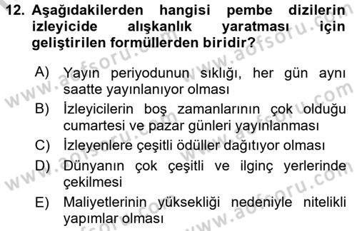 İletişim Ortamları Tasarımı Dersi 2018 - 2019 Yılı Yaz Okulu Sınav Soruları 12. Soru