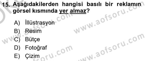 İletişim Ortamları Tasarımı Dersi 2018 - 2019 Yılı Yaz Okulu Sınav Soruları 15. Soru
