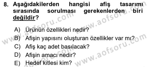 İletişim Ortamları Tasarımı Dersi 2018 - 2019 Yılı Yaz Okulu Sınav Soruları 8. Soru