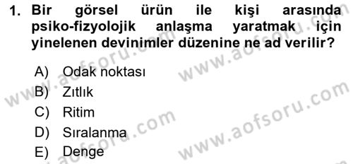 İletişim Ortamları Tasarımı Dersi 2019 - 2020 Yılı (Vize) Ara Sınav Soruları 1. Soru
