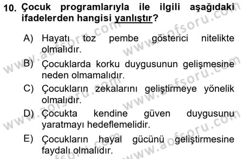 İletişim Ortamları Tasarımı Dersi 2019 - 2020 Yılı (Final) Dönem Sonu Sınav Soruları 10. Soru
