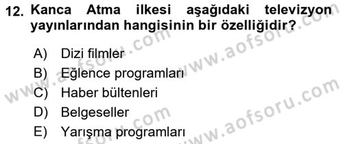 İletişim Ortamları Tasarımı Dersi 2019 - 2020 Yılı (Final) Dönem Sonu Sınav Soruları 12. Soru