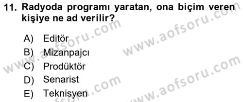 İletişim Ortamları Tasarımı Dersi 2020 - 2021 Yılı Yaz Okulu Sınav Soruları 11. Soru