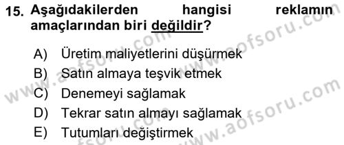 İletişim Ortamları Tasarımı Dersi 2020 - 2021 Yılı Yaz Okulu Sınav Soruları 15. Soru