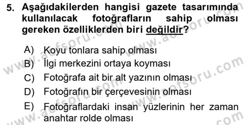 İletişim Ortamları Tasarımı Dersi 2020 - 2021 Yılı Yaz Okulu Sınav Soruları 5. Soru