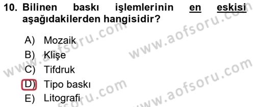 İletişim Ortamları Tasarımı Dersi 2021 - 2022 Yılı (Vize) Ara Sınav Soruları 10. Soru