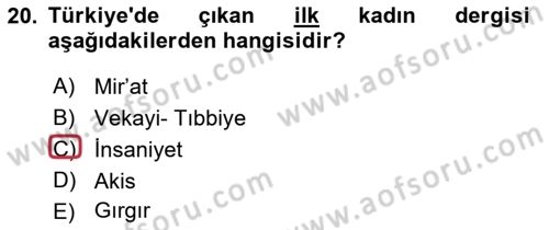 İletişim Ortamları Tasarımı Dersi 2021 - 2022 Yılı (Vize) Ara Sınav Soruları 20. Soru