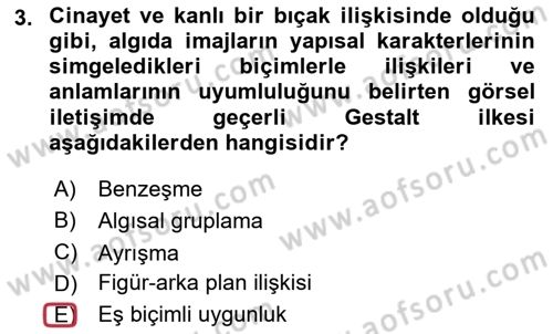 İletişim Ortamları Tasarımı Dersi 2021 - 2022 Yılı (Vize) Ara Sınav Soruları 3. Soru