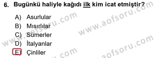 İletişim Ortamları Tasarımı Dersi 2021 - 2022 Yılı (Vize) Ara Sınav Soruları 6. Soru