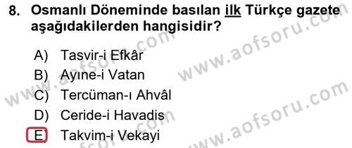 İletişim Ortamları Tasarımı Dersi 2021 - 2022 Yılı (Vize) Ara Sınav Soruları 8. Soru