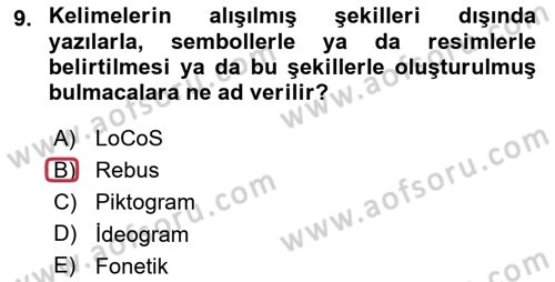 İletişim Ortamları Tasarımı Dersi 2021 - 2022 Yılı (Vize) Ara Sınav Soruları 9. Soru