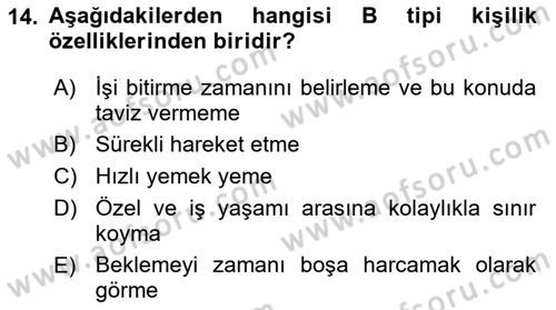 Kurum Kültürü Dersi 2017 - 2018 Yılı (Vize) Ara Sınav Soruları 14. Soru
