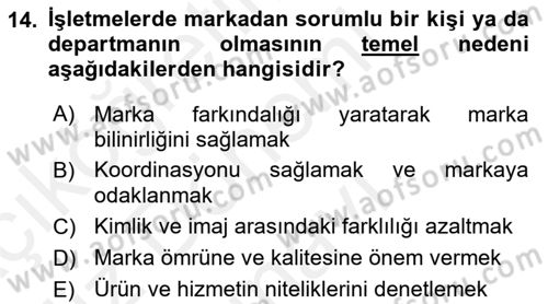 Kurum Kültürü Dersi 2017 - 2018 Yılı (Final) Dönem Sonu Sınav Soruları 14. Soru
