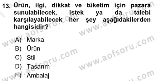 Kurum Kültürü Dersi 2018 - 2019 Yılı (Final) Dönem Sonu Sınav Soruları 13. Soru